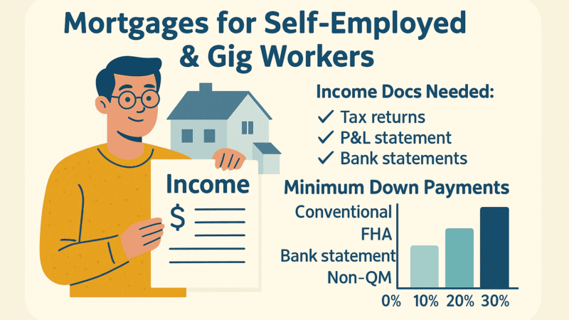 Mortgages for Self-Employed & Gig Workers: How to Qualify Without a Traditional Job