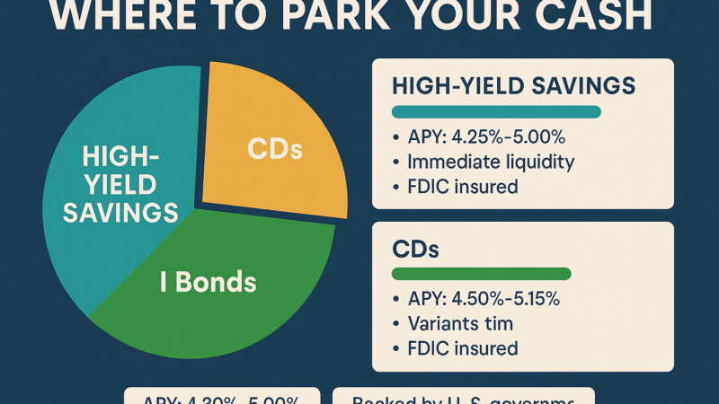 Where to Park Your Cash: High-Yield Savings vs. CDs vs. I-Bonds
