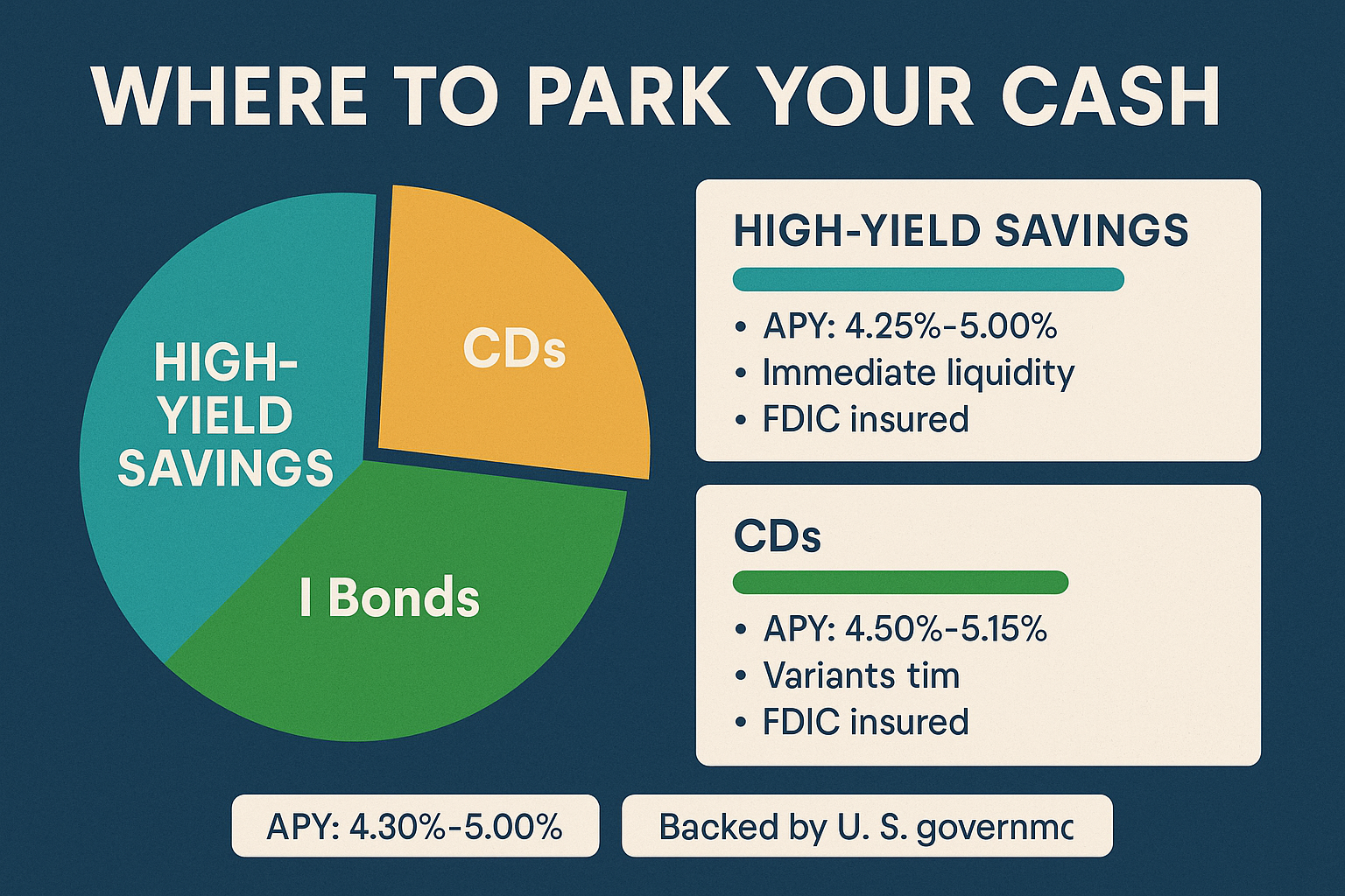Where to Park Your Cash: High-Yield Savings vs. CDs vs. I-Bonds